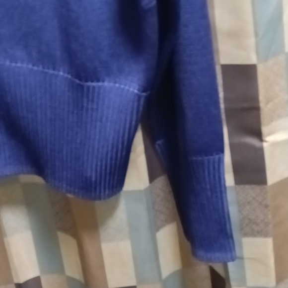 FINAL PRICE CARLISLE100% silk purple l/s v-neck cardigan w ribbed hem/cuffs XXL - Picture 5 of 11